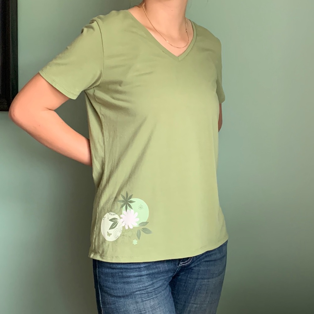 Stretch T-Shirt with Floral hip design Denver Hayes